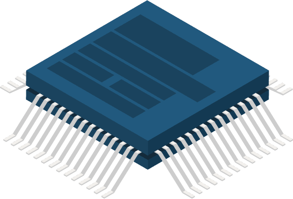 semiconductor electronic components isometric icon