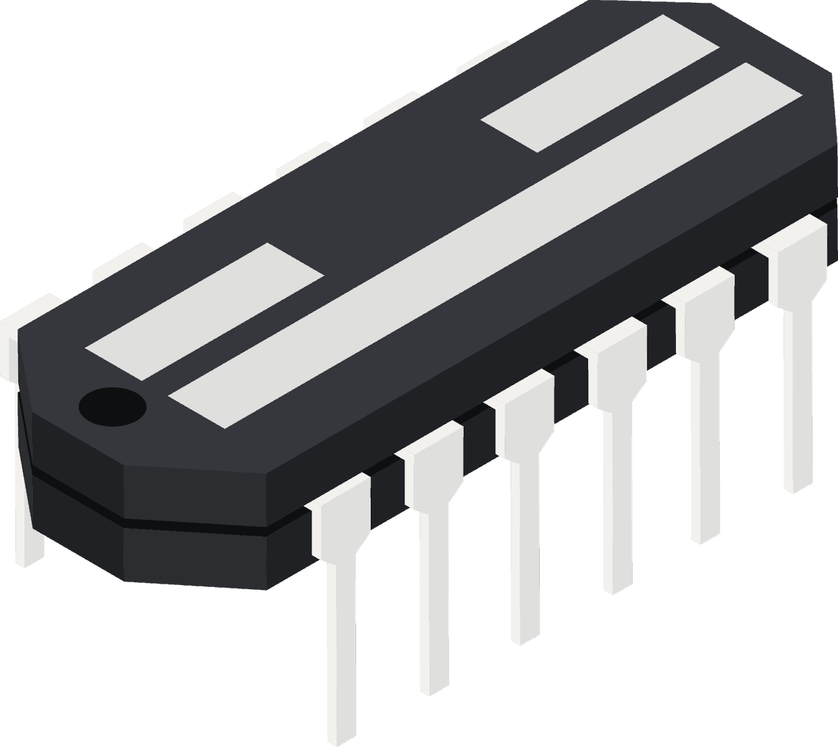 semiconductor electronic components isometric icon for modern technology and electronics applications