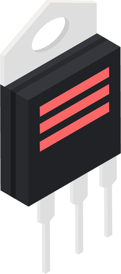 semiconductor electronic components isometric icon