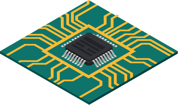 semiconductor electronic components isometric icon