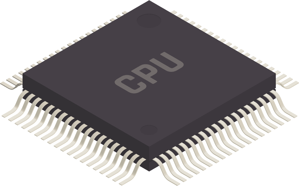 semiconductor electronic components isometric set showcasing detailed microchips for technology applications