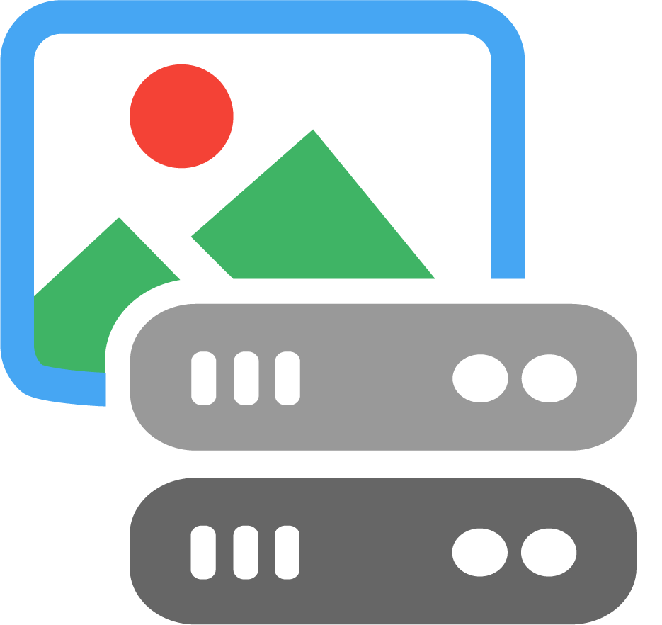server image hosting simple icon vector