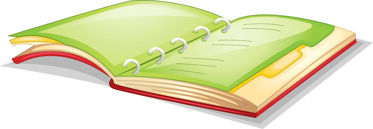 set books different view with colorful pages and spiral binding for various purposes