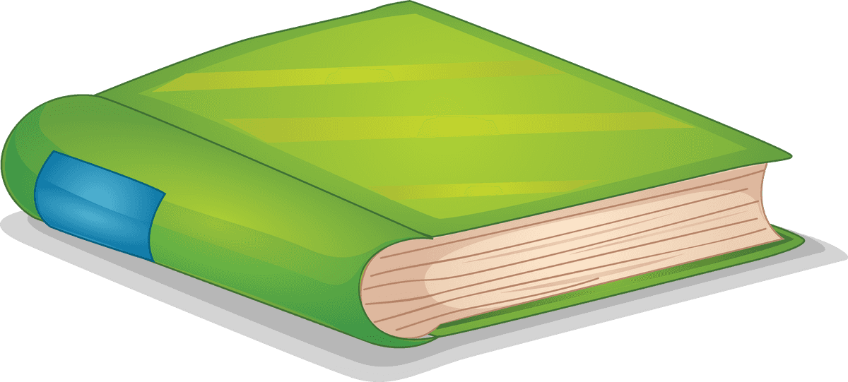 set books different view featuring a vivid green cover for educational resources and presentations