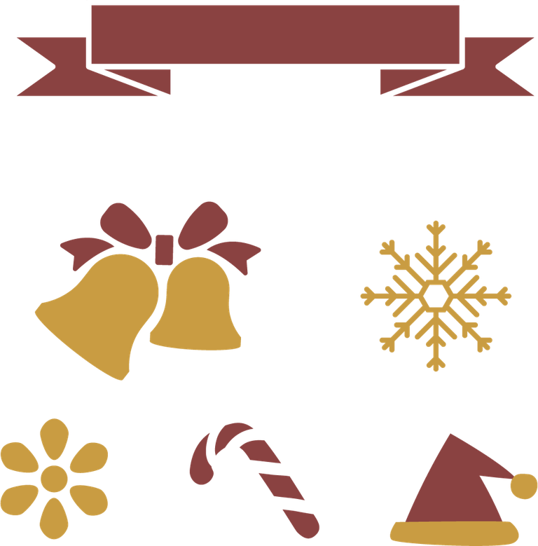 set christmas elements vector with festive icons and seasonal symbols for holiday decorations