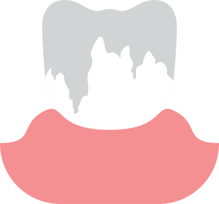 set dental problem implant icons flat style