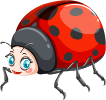 halloween cartoon insect in vibrant colors