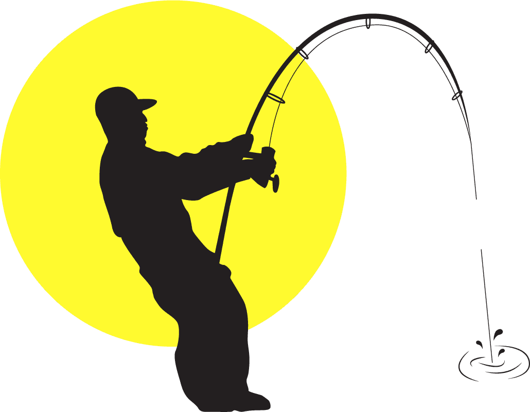 angler silhouette that you can use for your project