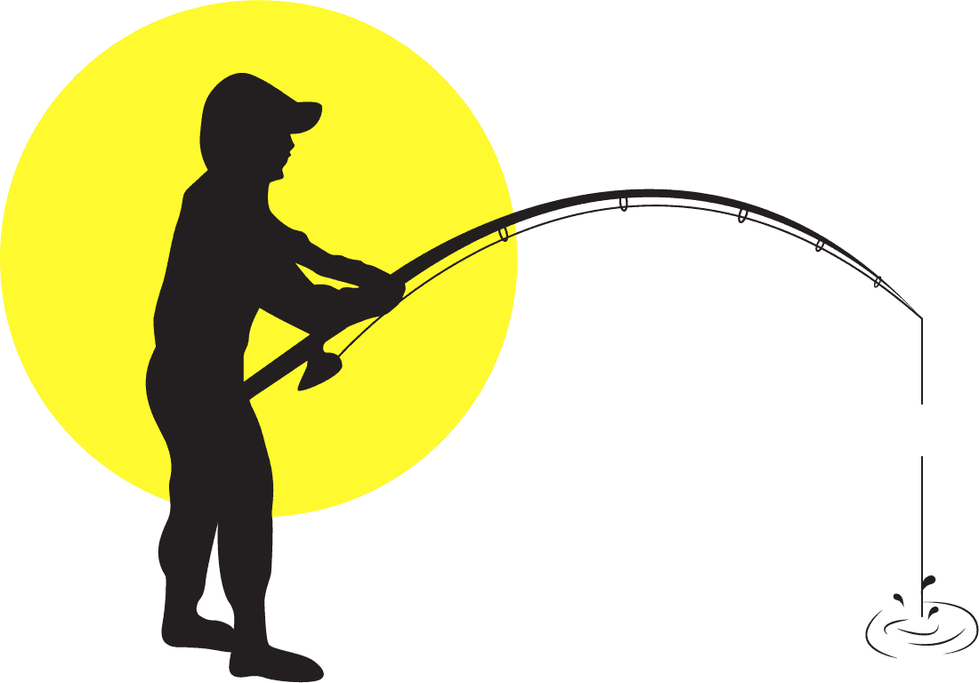 angler silhouette that you can use for your project