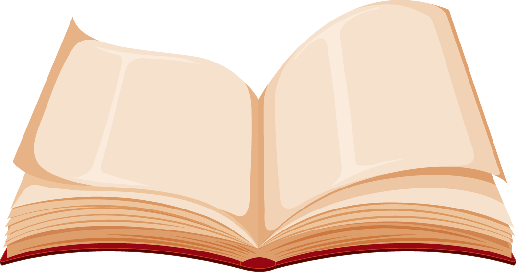 open book object illustration for educational content and storytelling applications