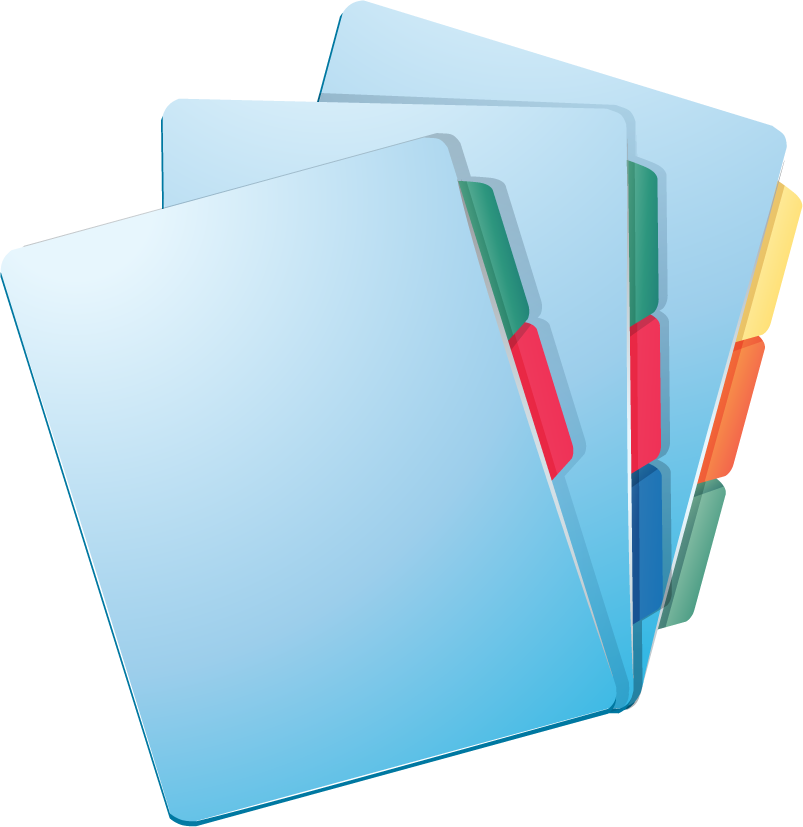 colorful book object illustration for organized document management and efficient storage solutions