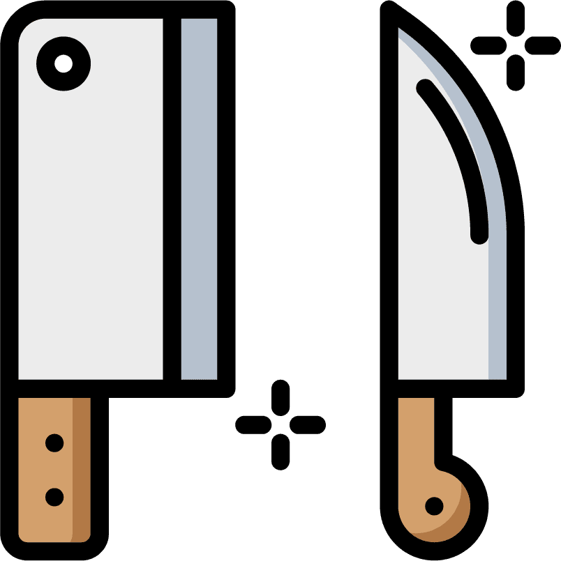 color thin line kitchen tool icons