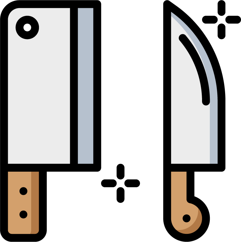 color thin line kitchen tool icons