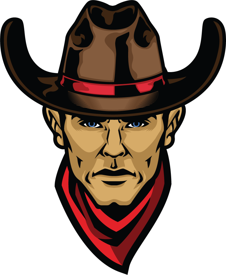 cowboy objects vector illustration featuring a rugged cowboy character with iconic accessories