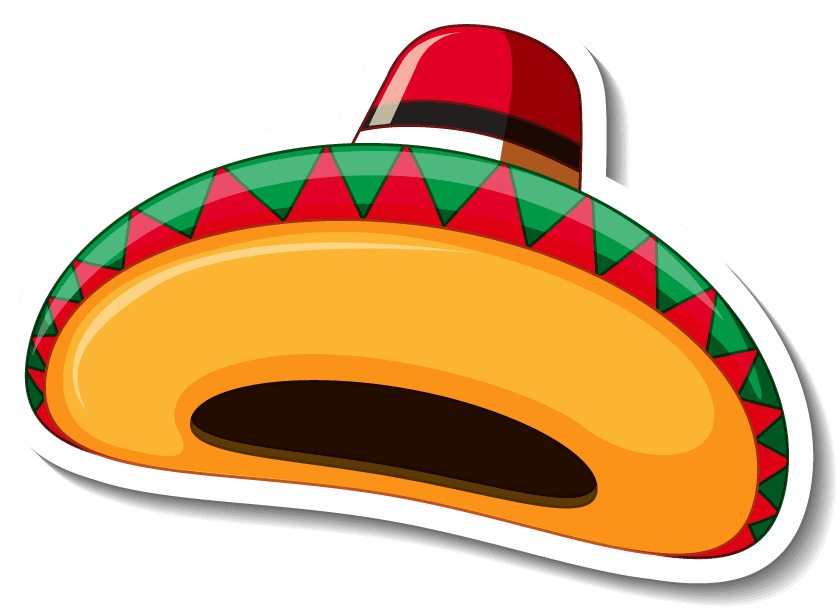 different traditional objects like sombreros for festive celebrations and cultural events