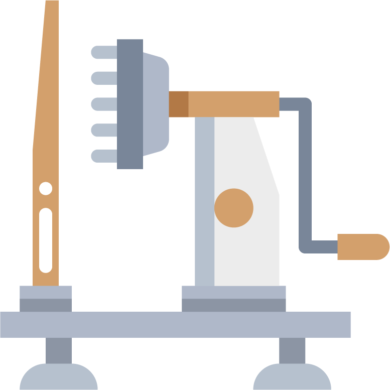 flat color kitchen tool icons showcasing a traditional food processor for home cooking