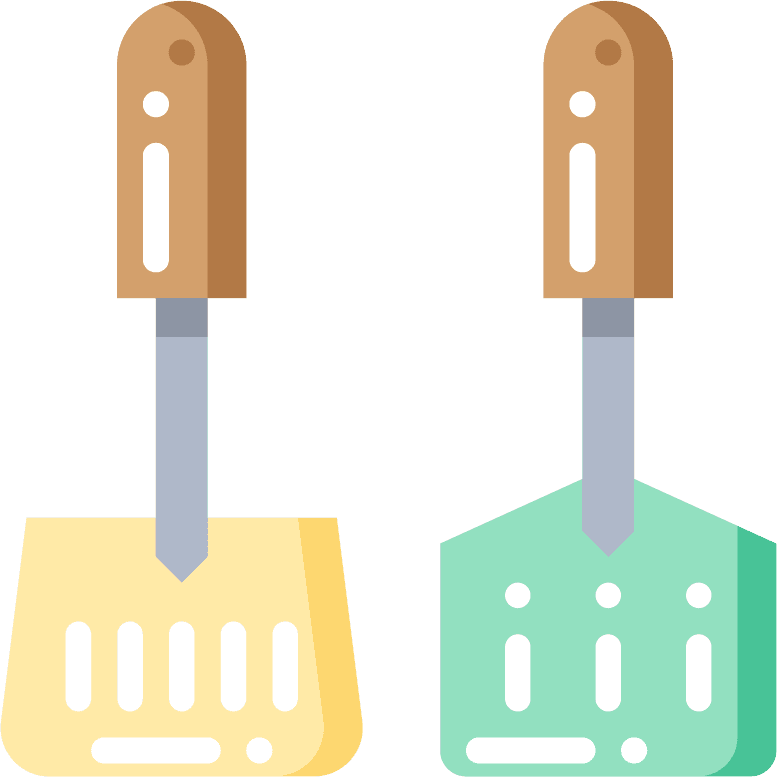 flat color kitchen tool icons