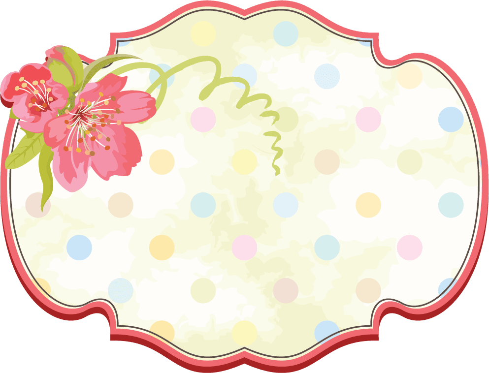 elegant floral frame and border for invitations, scrapbooks, or greeting cards