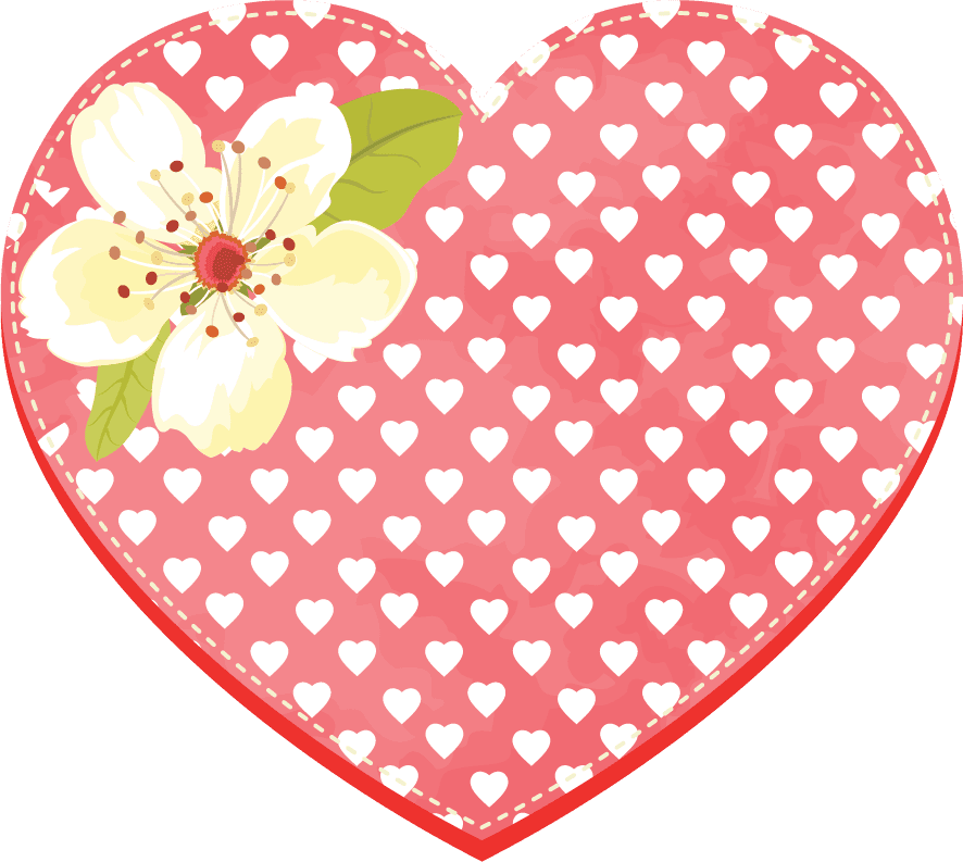 charming heart frame and border with floral touch for romantic occasions