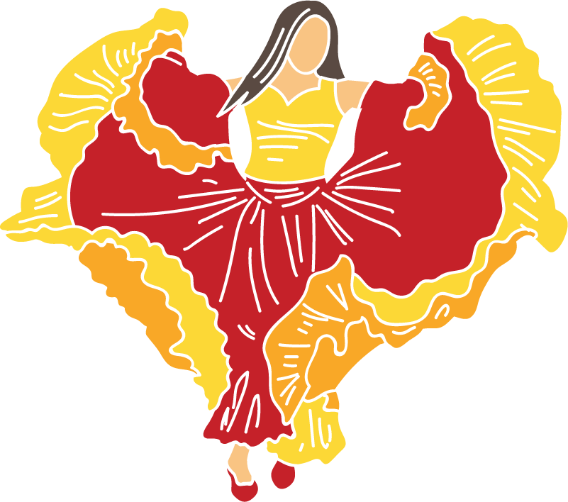 gipsy icons vector with vibrant colors showcasing traditional dance and cultural expression
