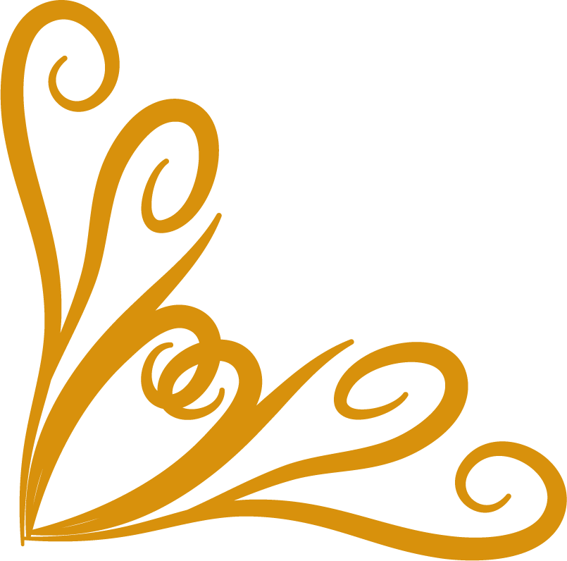 elegant gold corners ornament with swirling accents for decorative projects