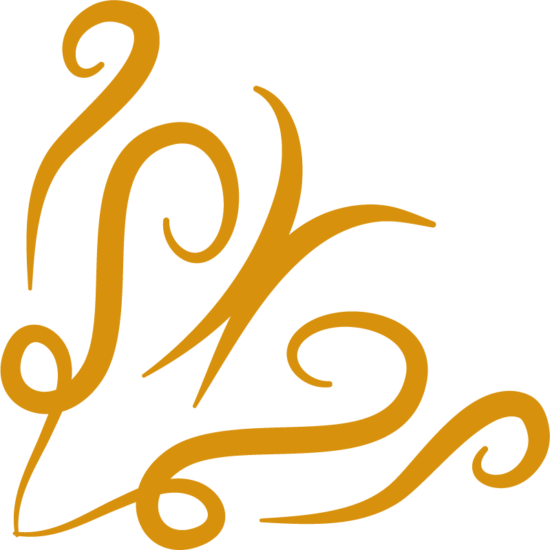 elegant gold corners ornament with swirling patterns for enhancing decorative layouts