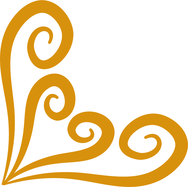 gold corners ornament