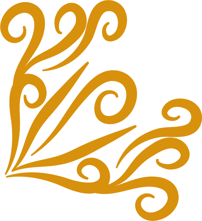 gold corners ornament