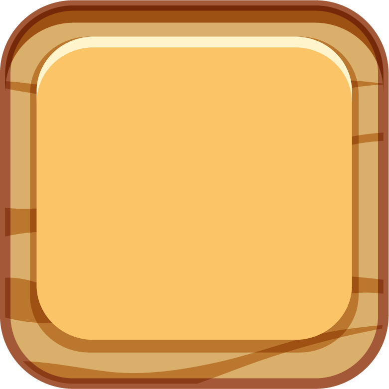 isolated game objects with wooden frame for interactive applications and game development