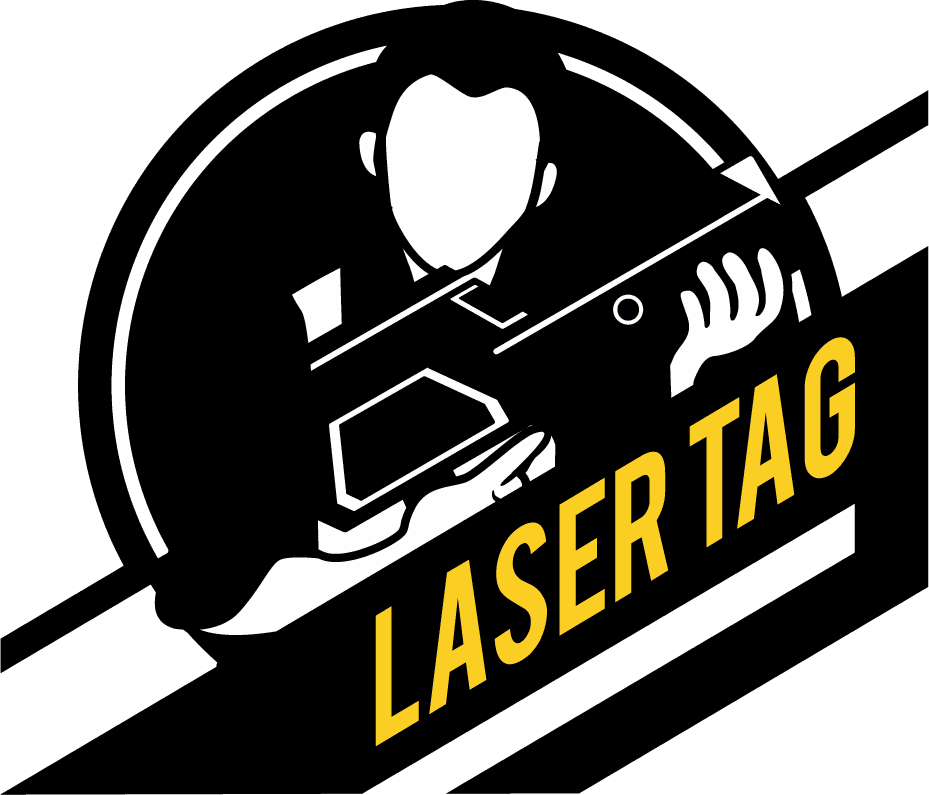 set of laser tag label on transparent background
