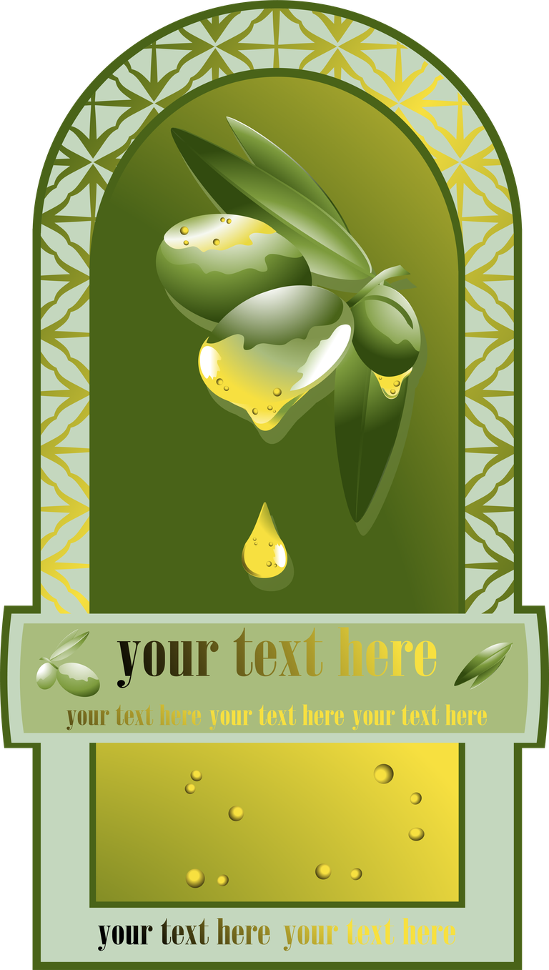 olive oil label stickers vector with olive illustrations and customizable text space for branding