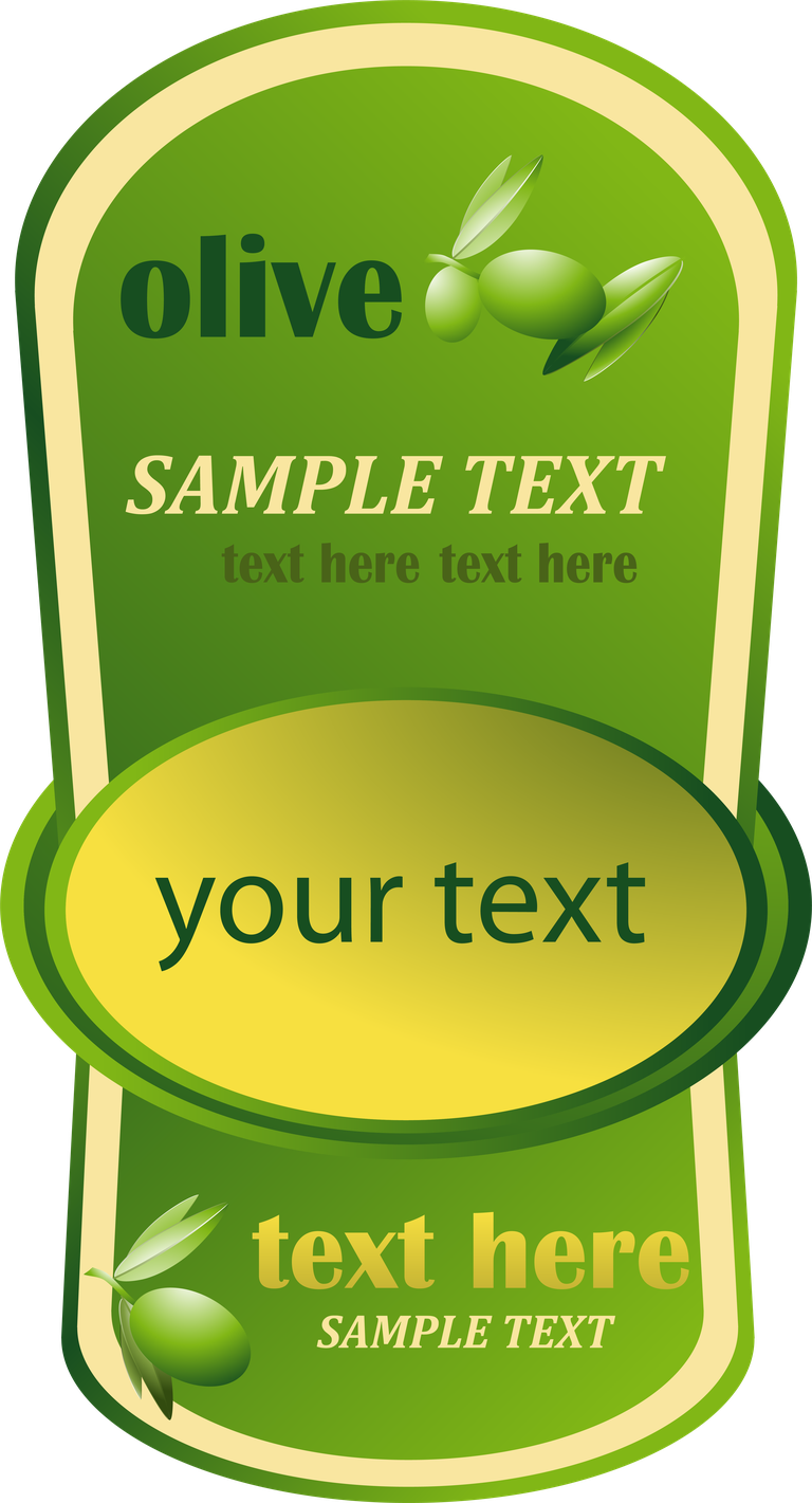 olive oil label stickers vector with customizable text and vibrant green design for packaging