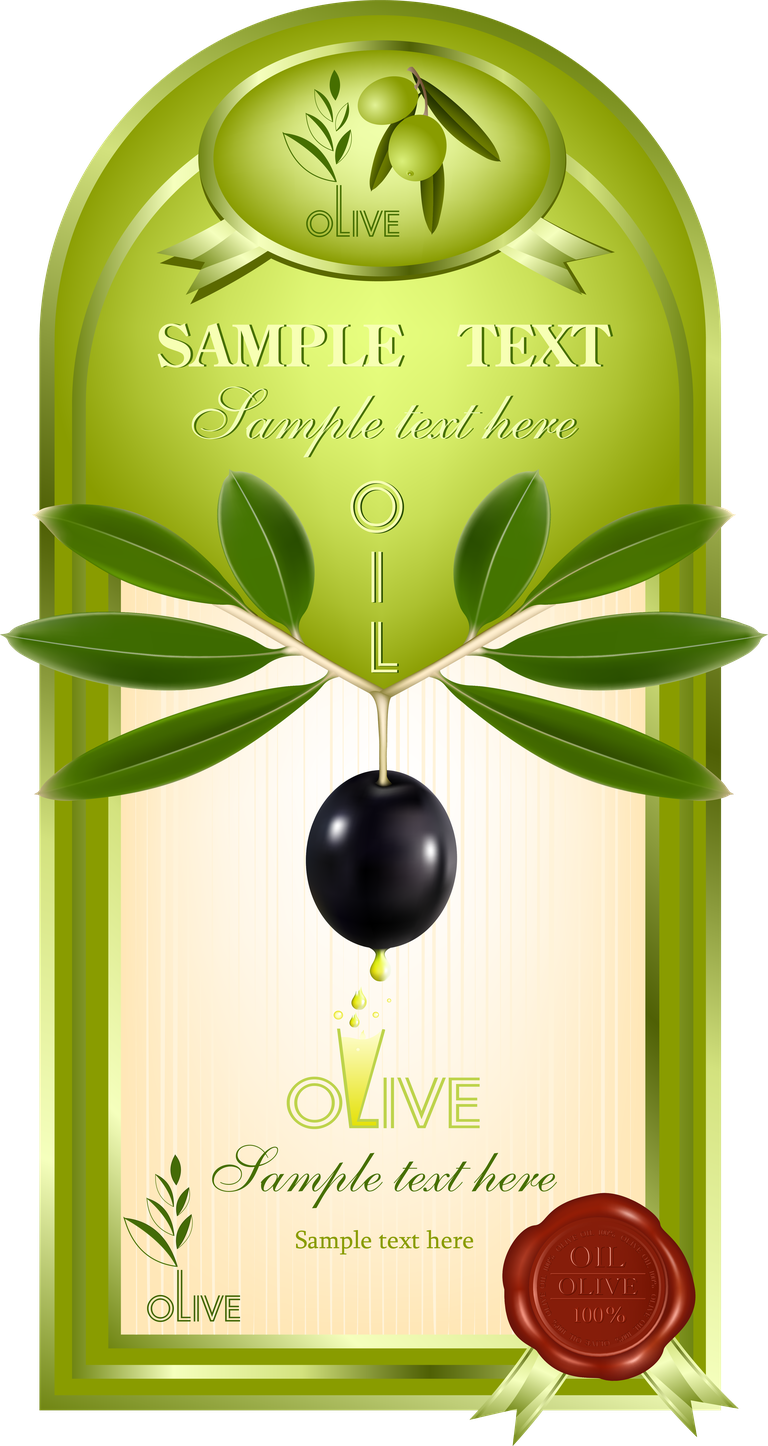 olive oil label stickers vector with elegant design and customizable text areas for branding