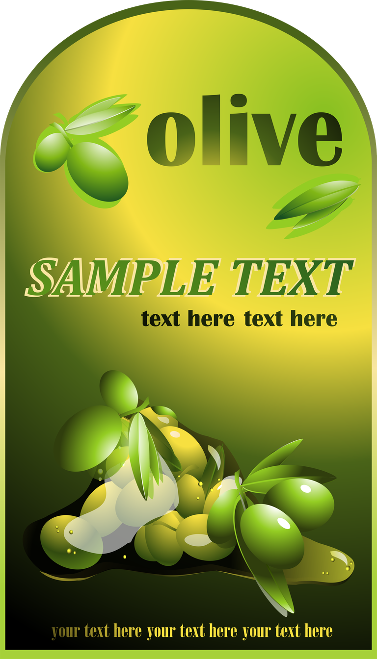 olive oil label stickers vector with vibrant colors and customizable text for gourmet packaging