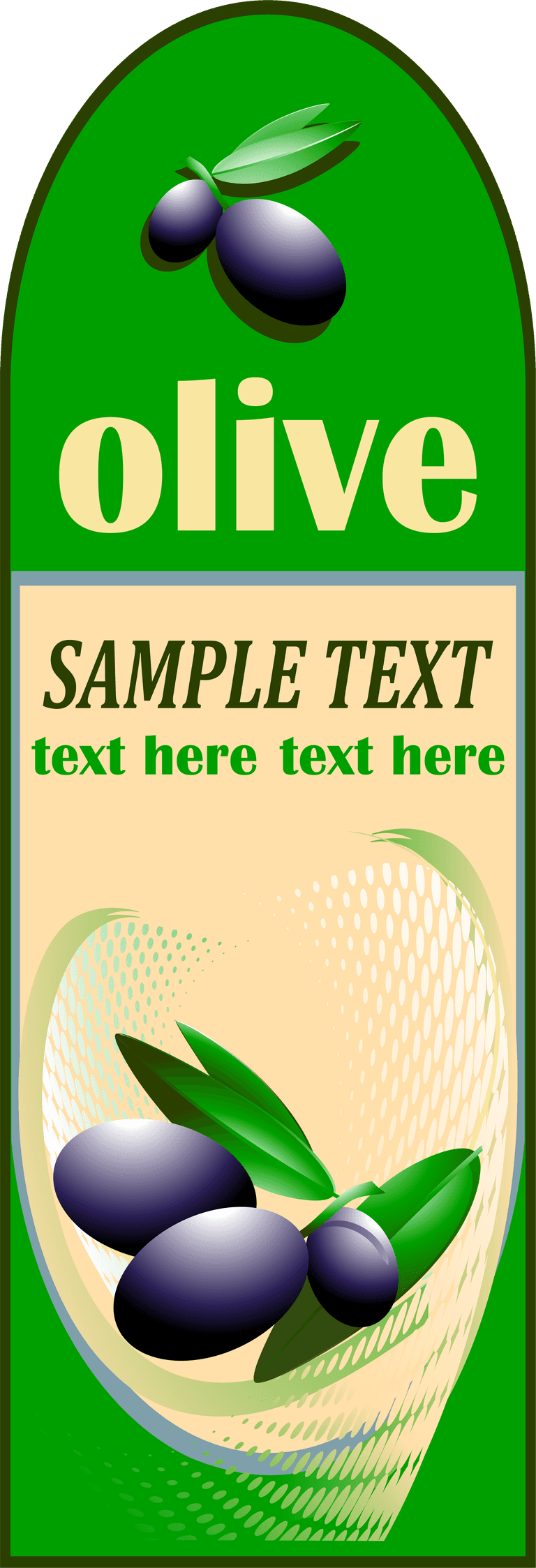 olive oil label stickers vector
