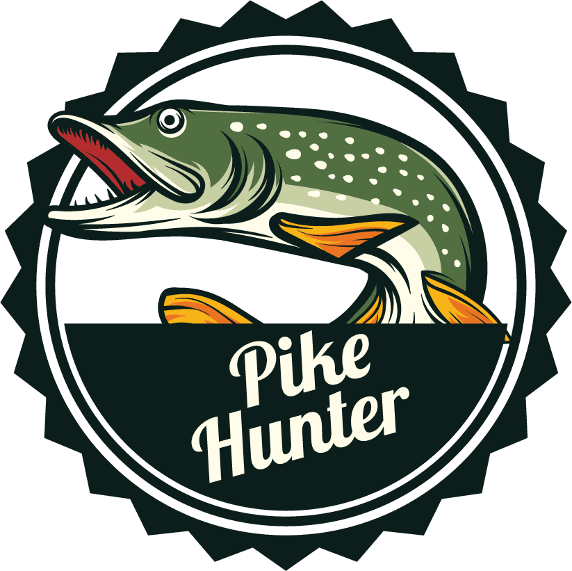 set of pike fish badge logo