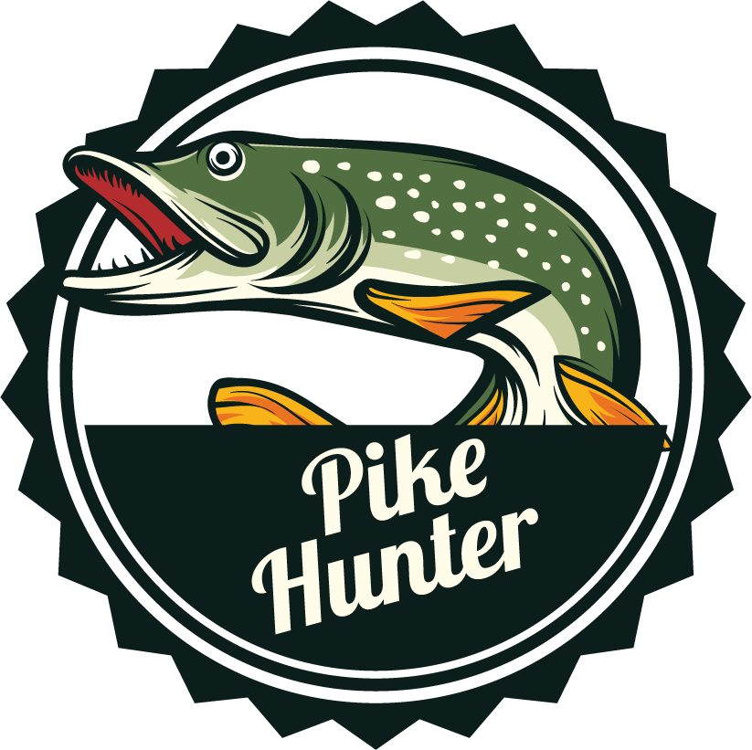 set of pike fish badge logo