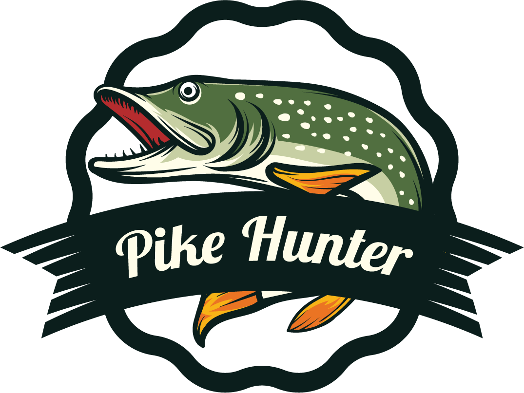 set of pike fish badge logo