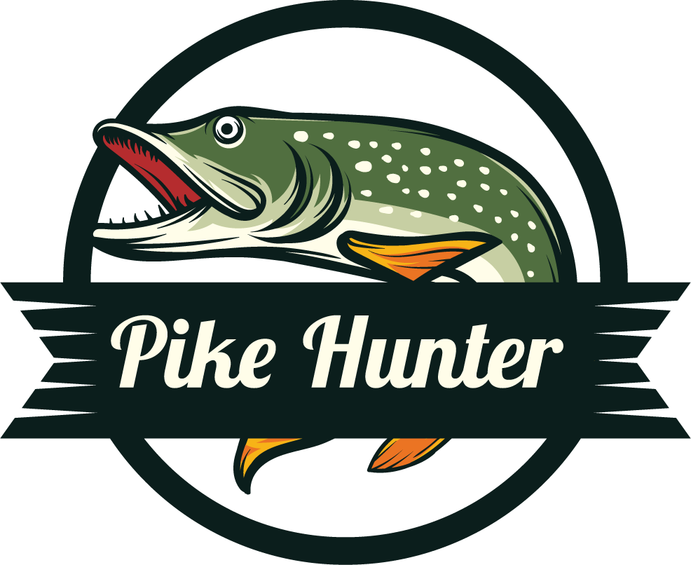 set of pike fish badge logo