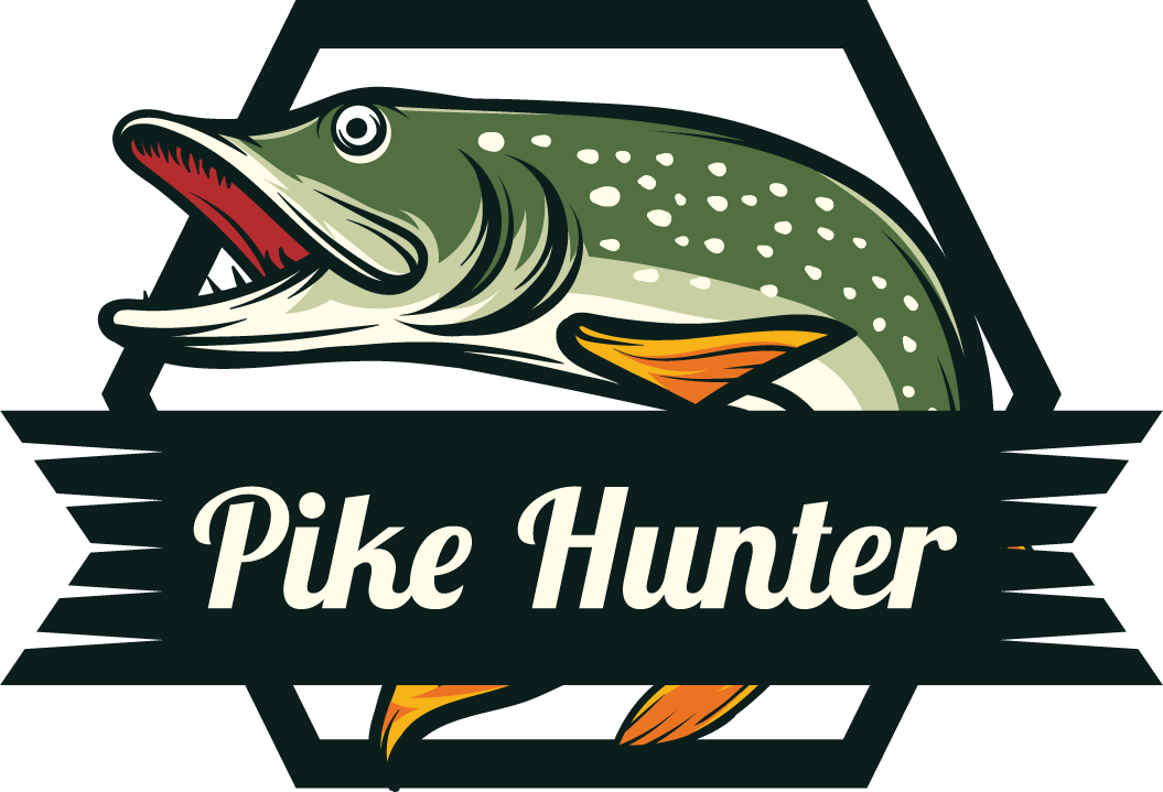 set of pike fish badge logo