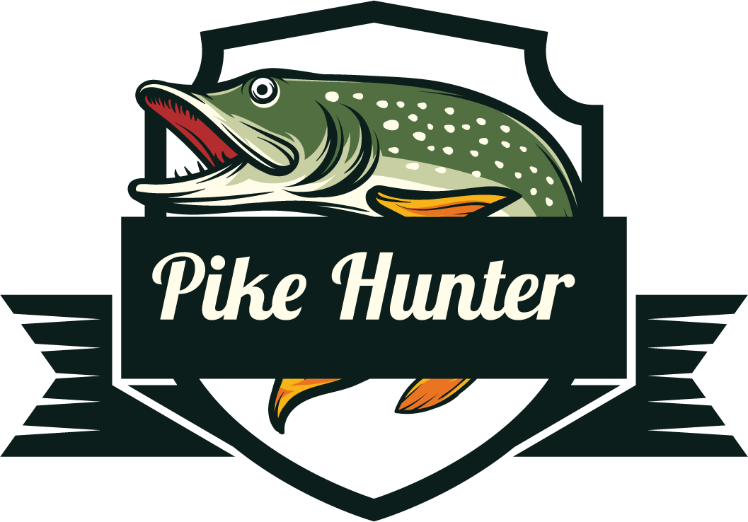 set of pike fish badge logo