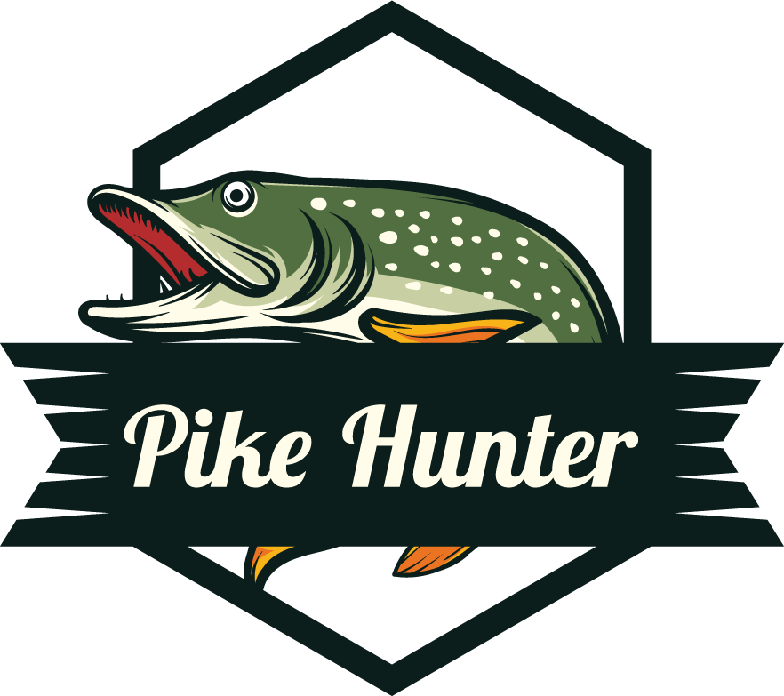 set of pike fish badge logo