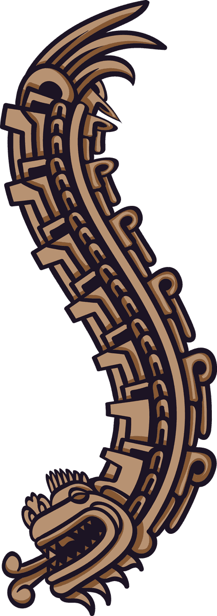 quetzalcoatl vector for mythological art, cultural projects, and creative inspirations
