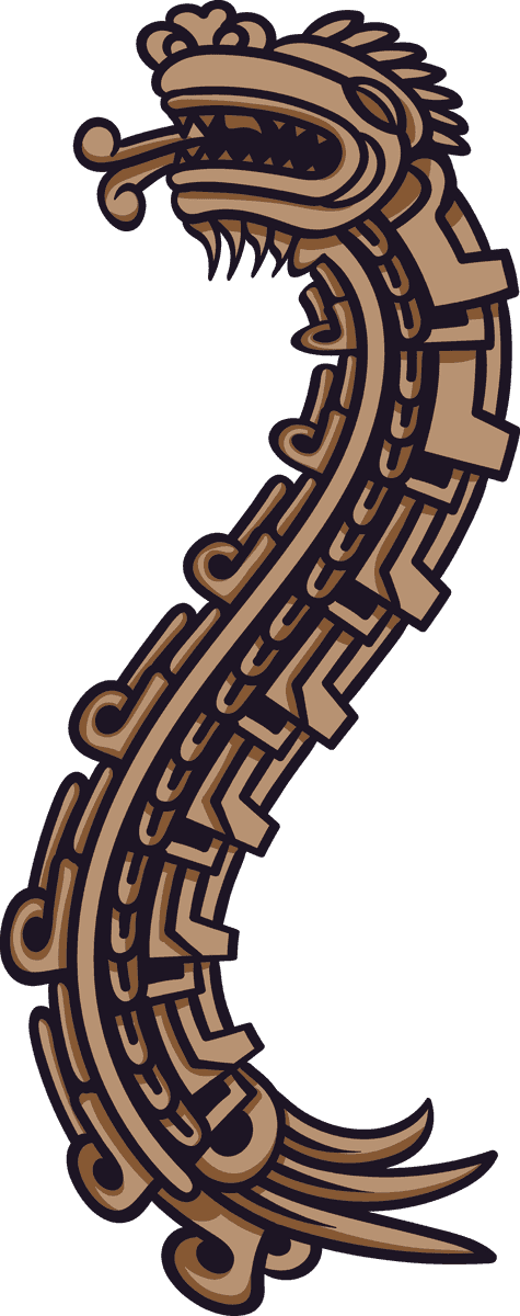 quetzalcoatl vector art illustration with intricate details and symbolic significance