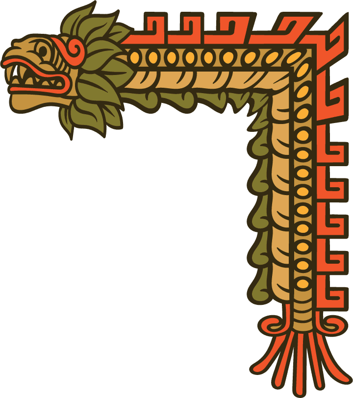 quetzalcoatl vector representation for cultural art projects and educational materials
