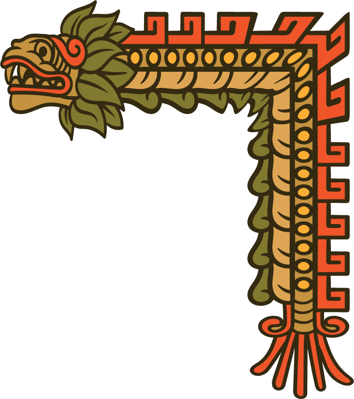 quetzalcoatl vector representation for cultural art projects and educational materials