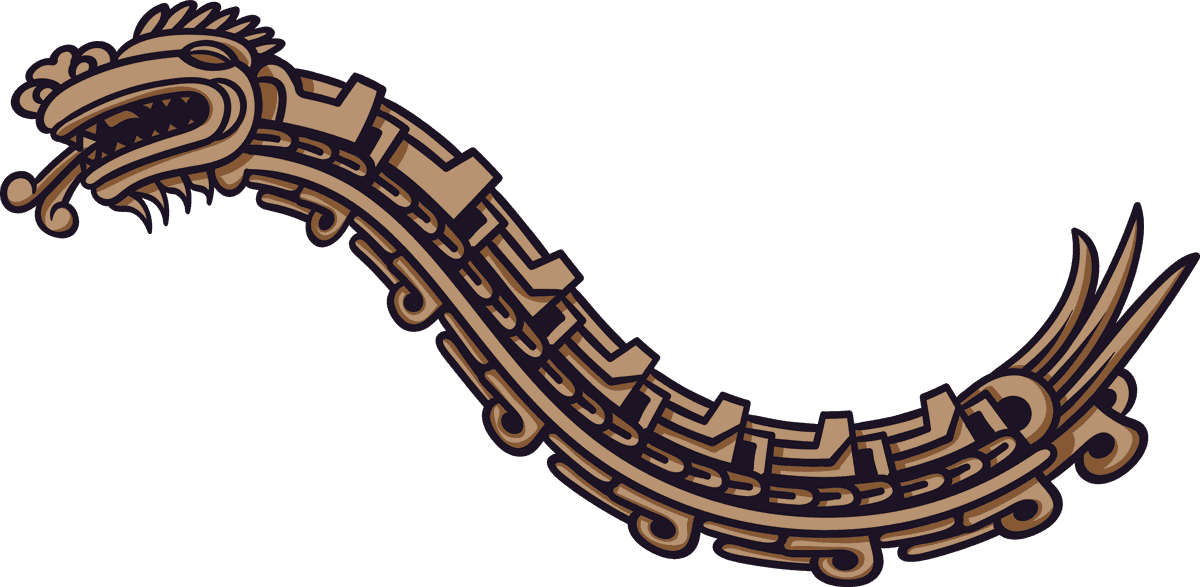 quetzalcoatl vector representation for ancient mythology and modern art applications