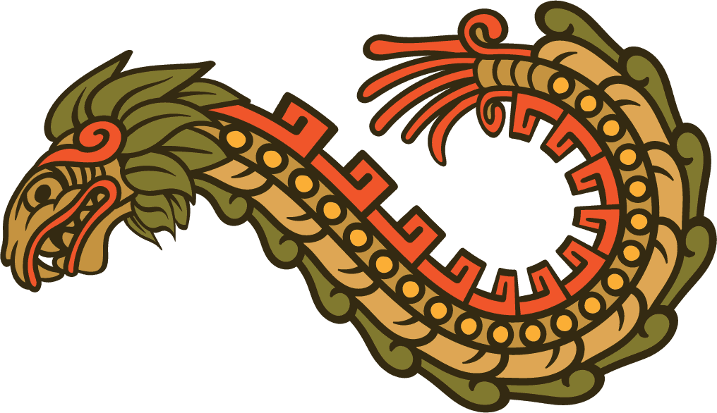 quetzalcoatl vector illustration showcasing ancient iconography and vibrant colors for cultural art