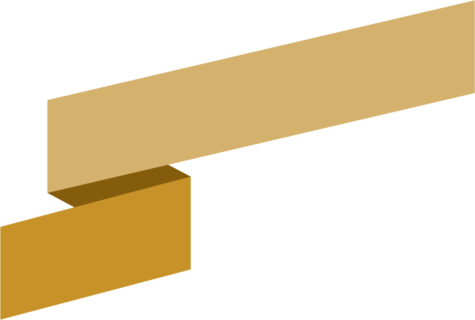 ribbon in various styles in golden