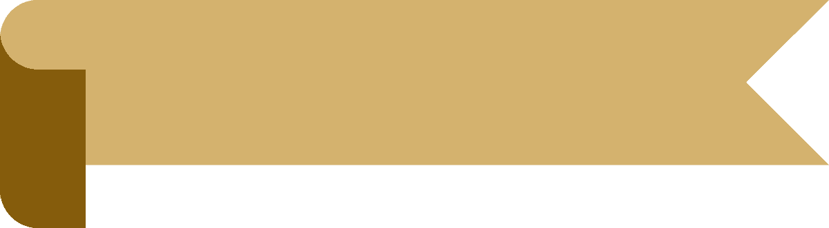 ribbon in various styles in golden